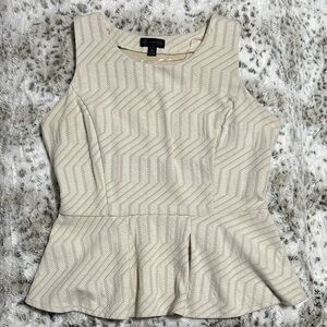 Worthington Cream Peplum Blouse